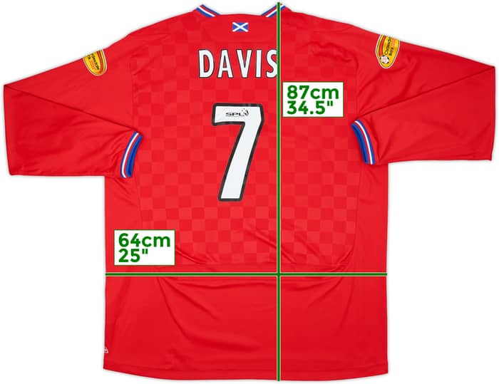2009-10 Rangers Away L/S Shirt Davis #7 - 7/10 - (XXL)