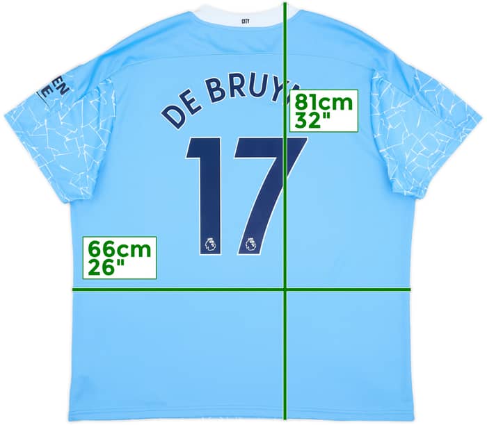 2020-21 Manchester City Home Shirt De Bruyne #17 - 10/10 - (3XL)