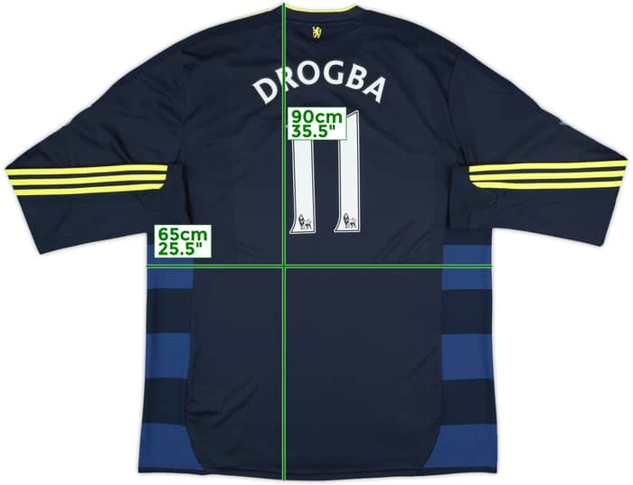 2009-10 Chelsea Away L/S Shirt Drogba #11 - 9/10 - (XXL)