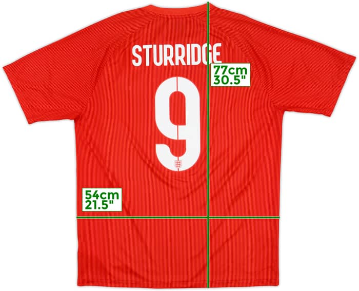 2014-15 England Away Shirt Sturridge #9 - 10/10 - (L)