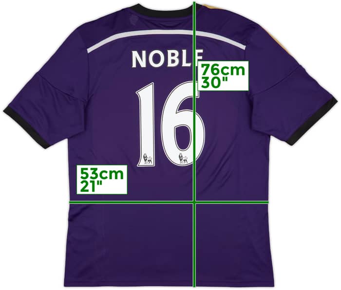 2014-15 West Ham Third Shirt Noble #16 - 9/10 - (L)