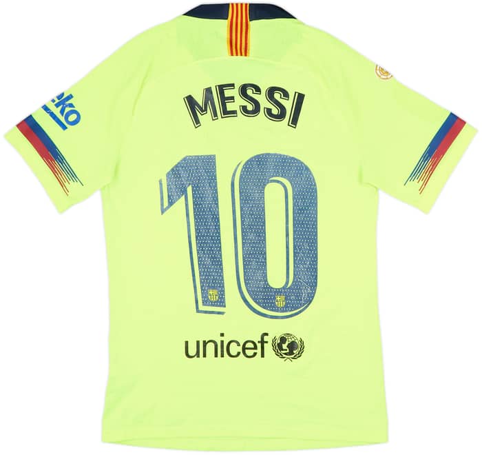 2018-19 Barcelona Authentic Away Shirt Messi #10 - 5/10 - (S)