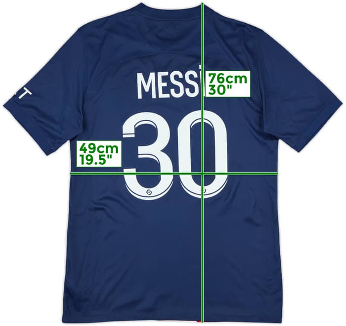 2022-23 Paris Saint-Germain Home Shirt Messi #30 - 7/10 - (M)