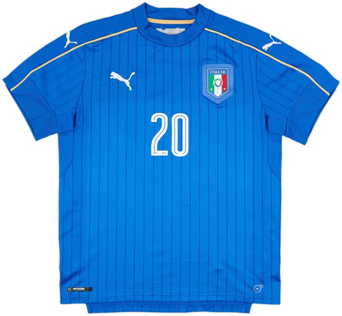 2016-17 Italy Home Shirt Insigne #20 - 4/10 - (L)