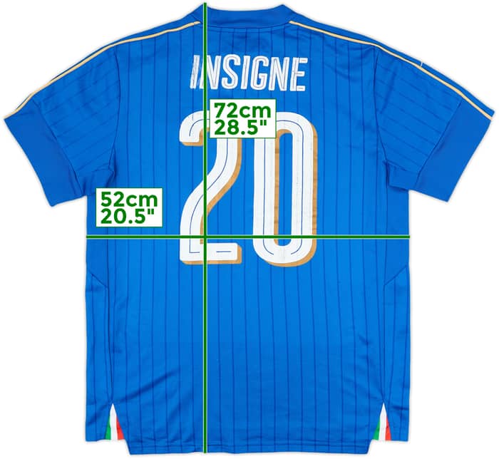 2016-17 Italy Home Shirt Insigne #20 - 4/10 - (L)