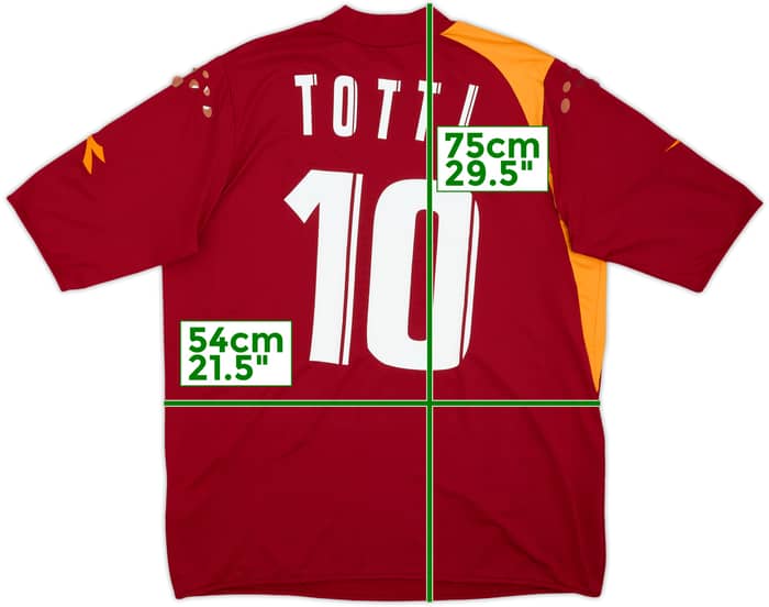 2005-06 Roma Home Shirt Totti #10 - 7/10 - (XL)
