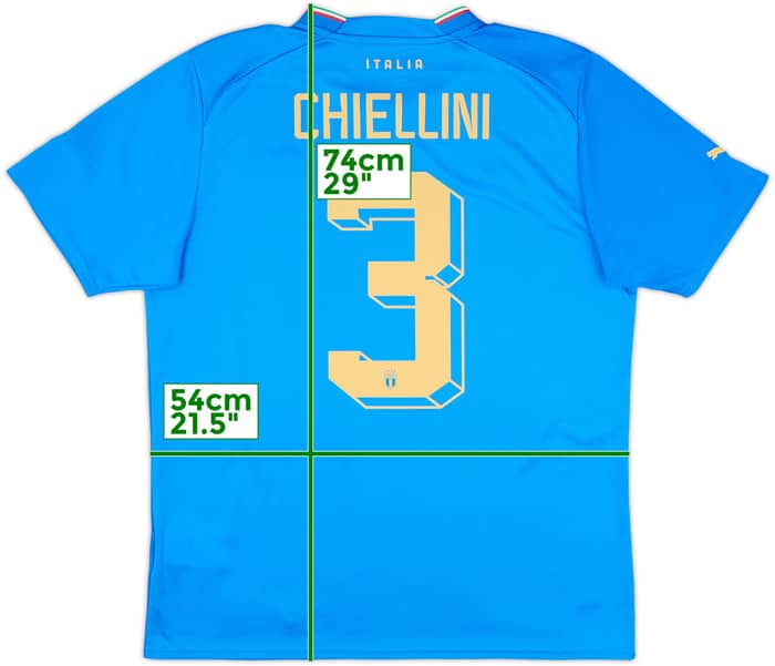 2022-23 Italy Home Shirt Chiellini #3 - 10/10 - (L)