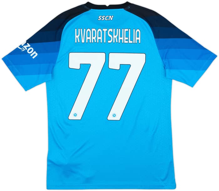 2022-23 Napoli Authentic Home Shirt Kvaratskhelia #77 (M)