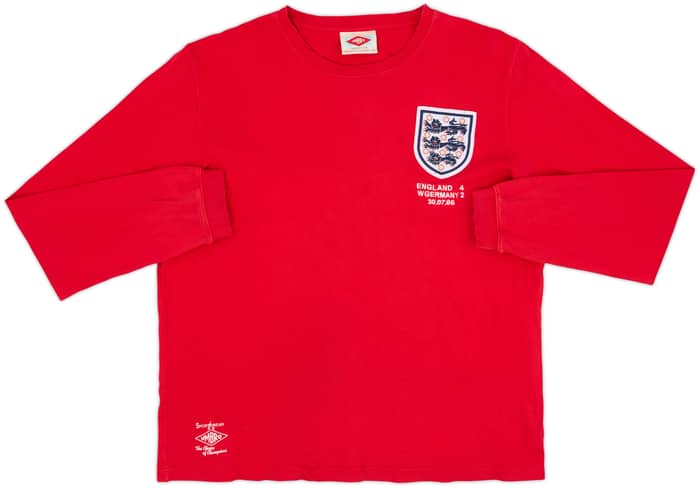 2000s England Umbro Retro '1966' Away L/S Shirt #6 - 5/10 - (XL)