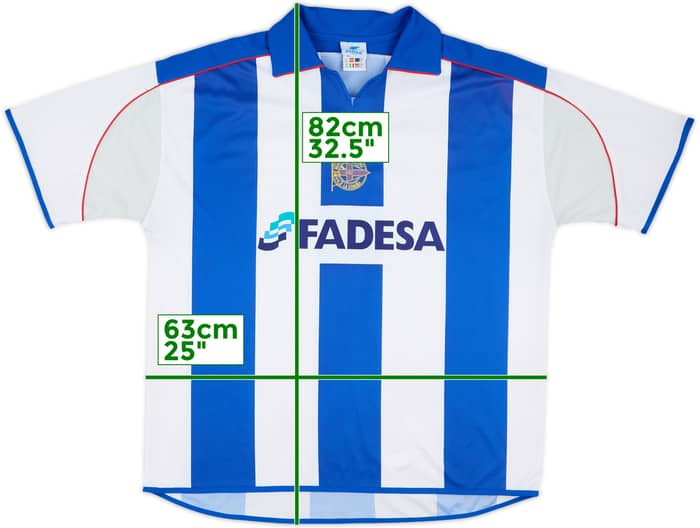 2001-02 Deportivo de La Coruna Home Shirt - 5/10 - (XL)