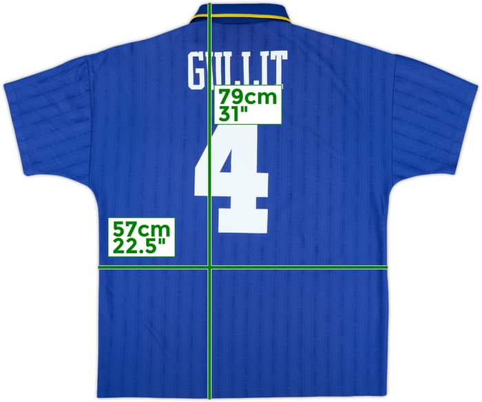 1995-97 Chelsea Home Shirt Gullit #4 - 7/10 - (L)
