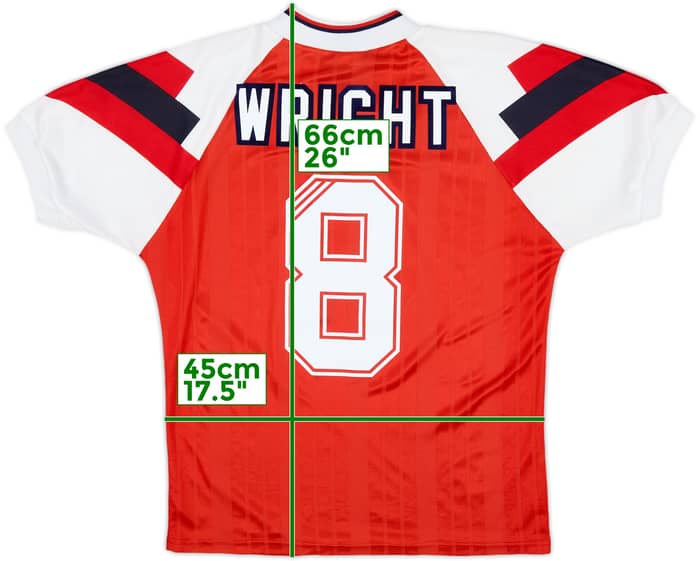 1992-94 Arsenal Home Shirt Wright #8 - 8/10 - (S)