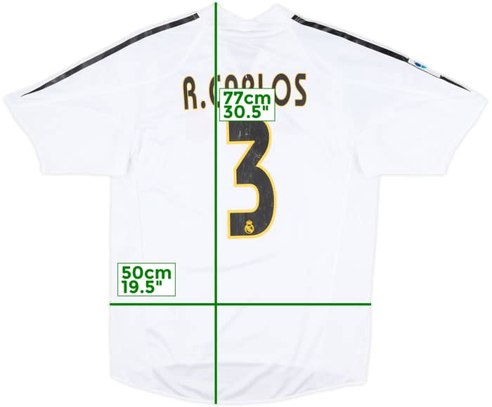 2004-05 Real Madrid Home Shirt R. Carlos #3 - 5/10 - (S)