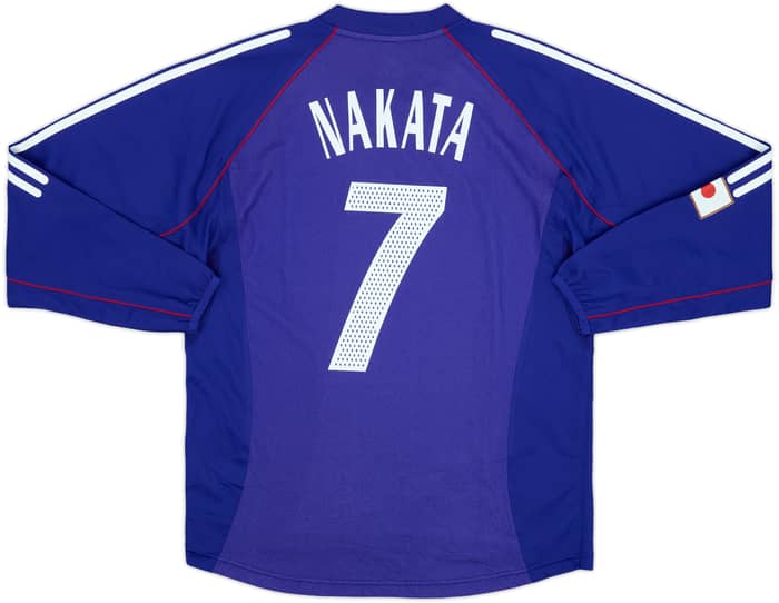 2002-04 Japan Home L/S Shirt Nakata #7 - 8/10 - (L)
