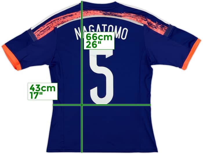 2013-15 Japan Home Shirt Nagatomo #5 - 7/10 - (S)