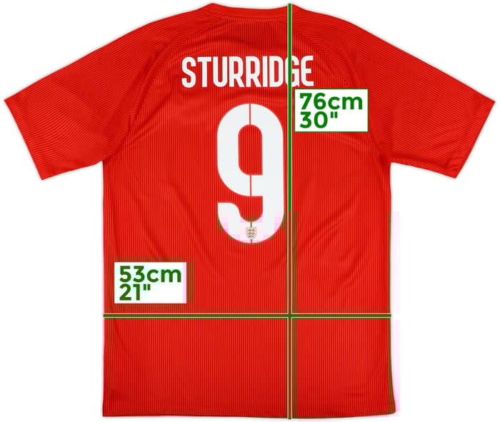 2014-15 England Away Shirt Sturridge #9 - 9/10 - (M)