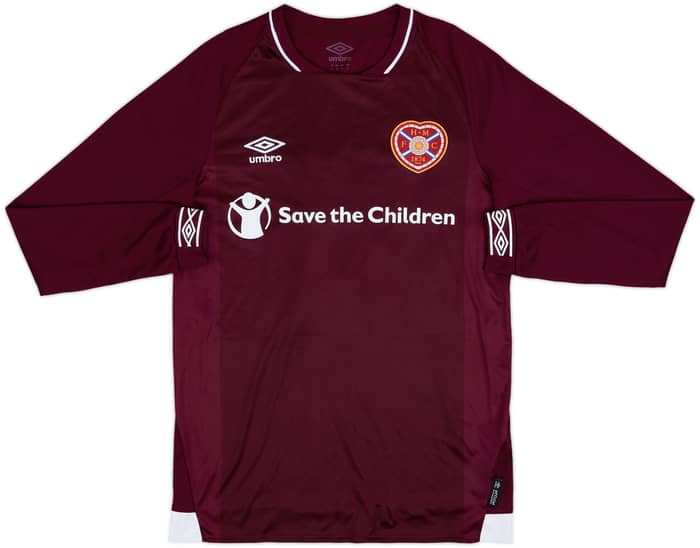 2018-19 Hearts Home L/S Shirt #16 - 9/10 - (S)