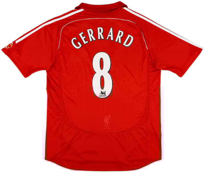 2006-08 Liverpool Home Shirt Gerrard #8 - 6/10 - (L)