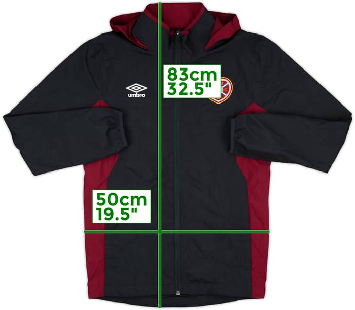 2018-19 Hearts Umbro Hooded Rain Jacket - 10/10 - (S)