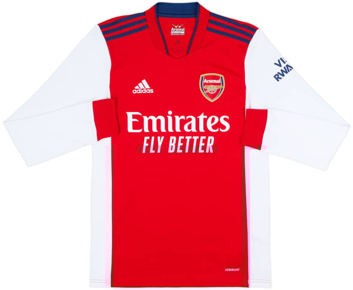 2021-22 Arsenal Home L/S Shirt Saka #7 - 10/10 - (S)