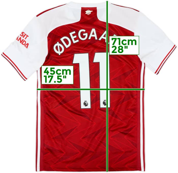 2020-21 Arsenal Home Shirt Odegaard #11 - 9/10 - (S)