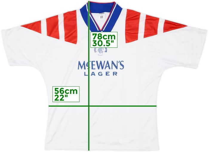 1992-93 Rangers Away Shirt - 8/10 - (L/XL)