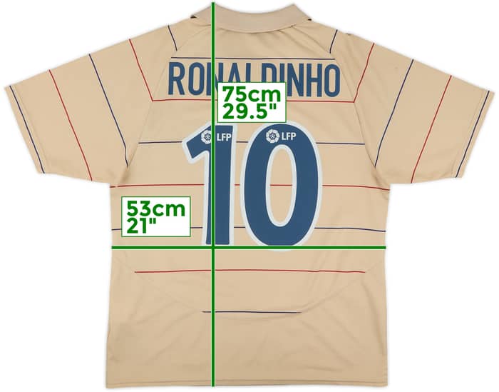 2003-05 Barcelona Basic Away Shirt Ronaldinho #10 - 5/10 - (S)