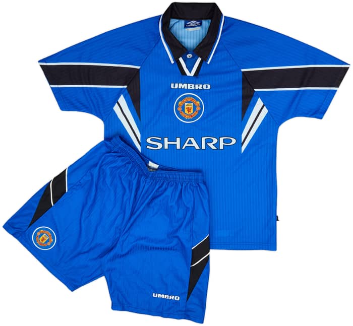 1996-98 Manchester United Third Shirt & Shorts - 8/10 - (M)
