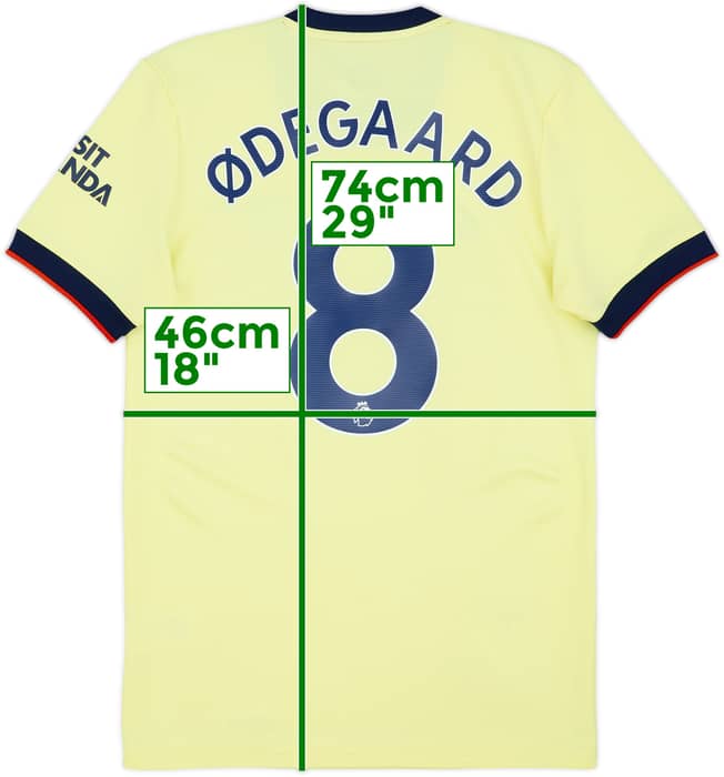 2021-22 Arsenal Away Shirt Odegaard #8 - 8/10 - (S)