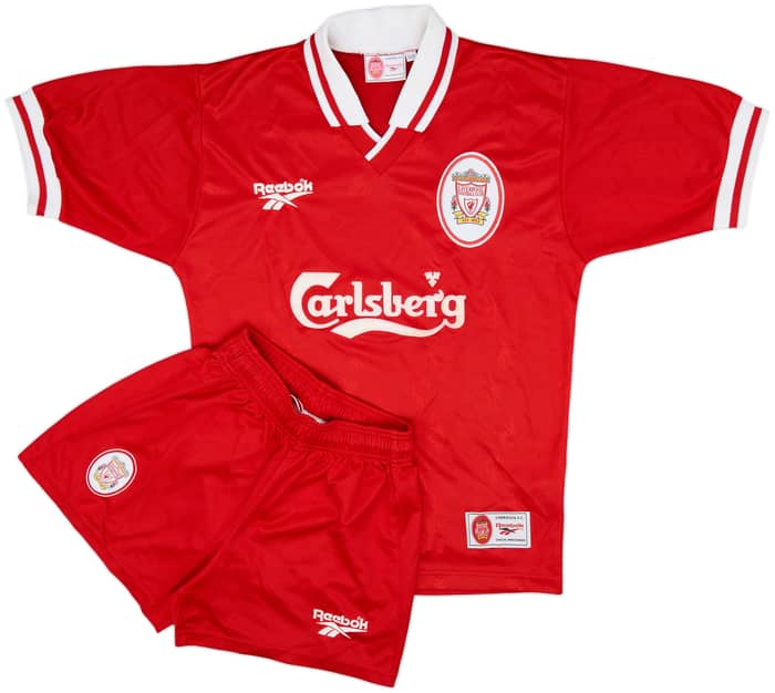 1996-98 Liverpool Home Shirt & Shorts - 8/10 - (S)