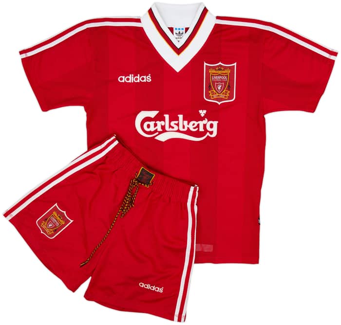 1995-96 Liverpool Home Shirt & Shorts - 9/10 - (S)