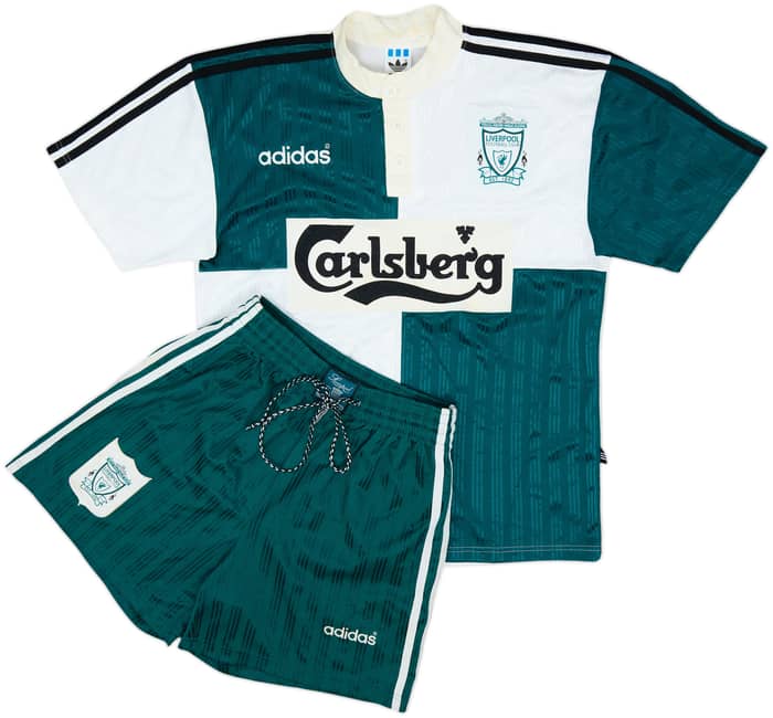 1995-96 Liverpool Away Shirt & Shorts - 8/10 - (S)