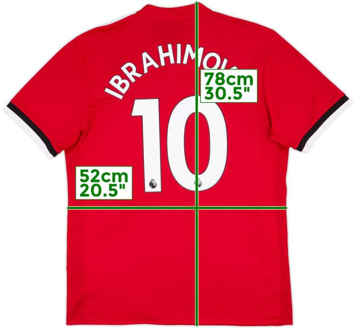 2017-18 Manchester United Home Shirt Ibrahimovic #10 - 6/10 - (L)