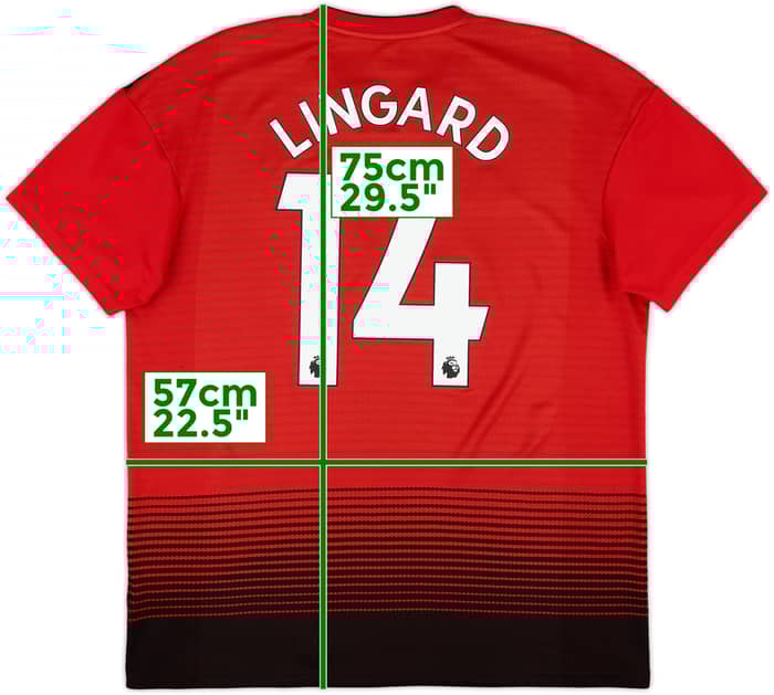 2018-19 Manchester United Home Shirt Lingard #14 - 8/10 - (L)