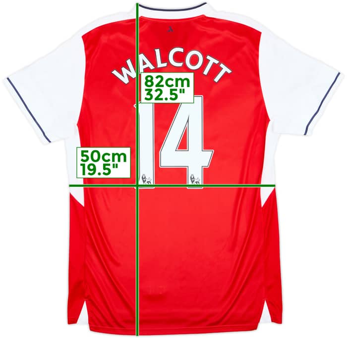 2016-17 Arsenal Home Shirt Walcott #14 - 9/10 - (L)
