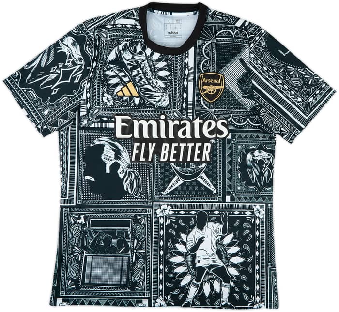 2023-24 Arsenal adidas x Ian Wright Pre-Match Shirt - 9/10 - (L)
