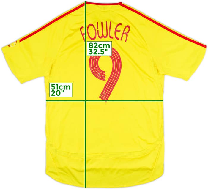 2006-07 Liverpool Away Shirt Fowler #9 - 5/10 - (M)