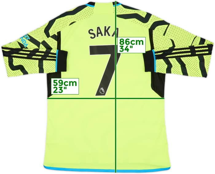 2023-24 Arsenal Away L/S Shirt Saka #7 (XL)