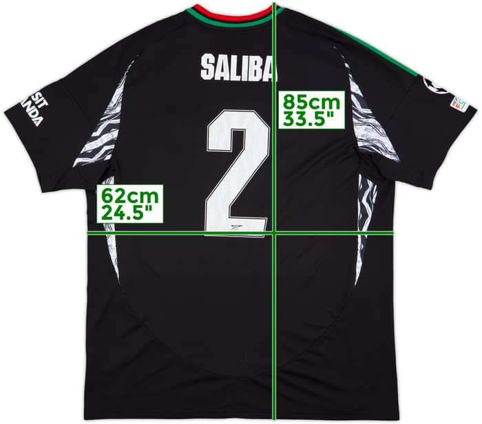 2024-25 Arsenal Away Shirt Saliba #2 (XXL)