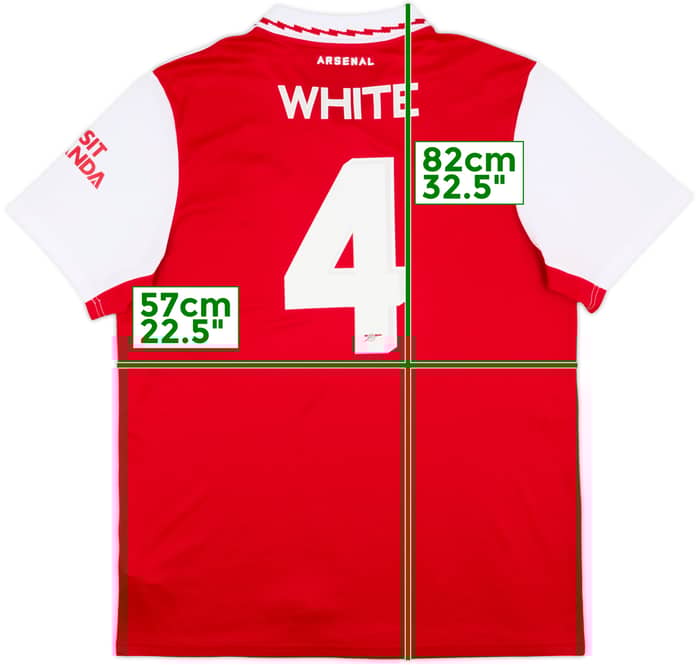 2022-23 Arsenal Home Shirt White #4 (XL)