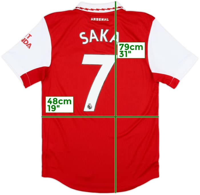 2022-23 Arsenal Authentic Home Shirt Saka #7 (S)