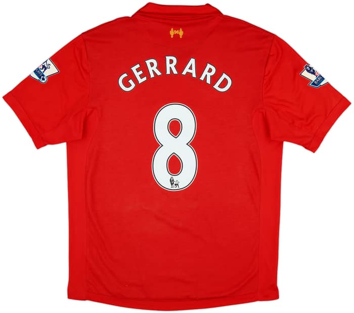 2012-13 Liverpool Home Shirt Gerrard #8 - 9/10 - (L)