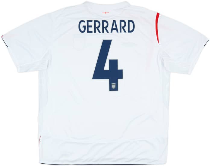 2005-07 England Home Shirt Gerrard #4 - 8/10 - (3XL)