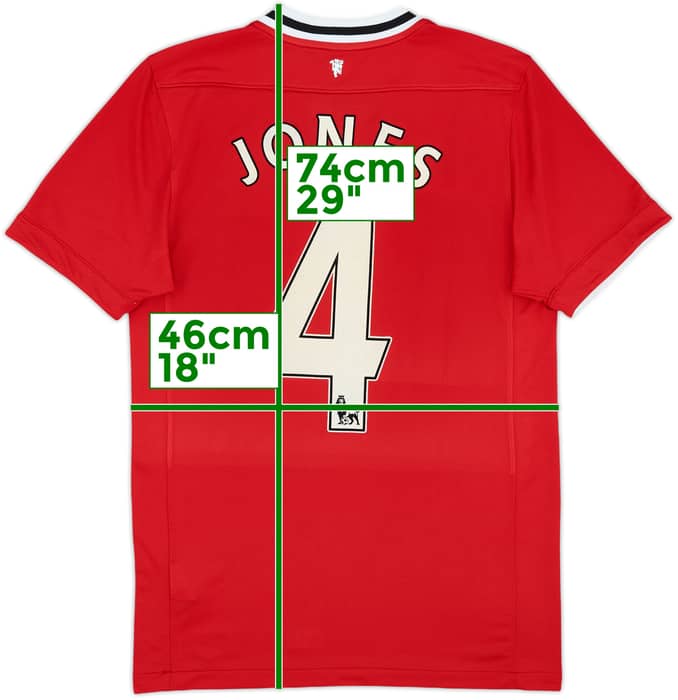 2011-12 Manchester United Home Shirt Jones #4 - 8/10 - (S)