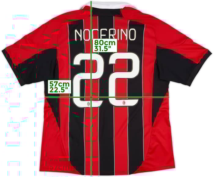 2012-13 AC Milan Home Shirt Nocerino #22 - 6/10 - (XL)