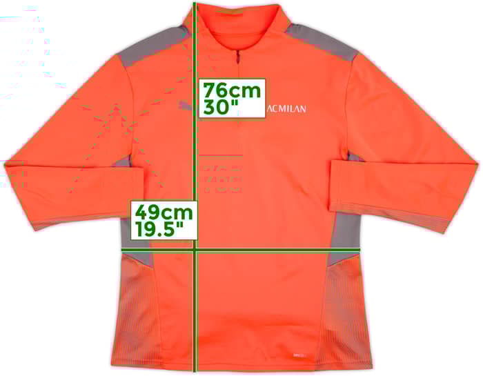 2021-2022 AC Milan Puma 1/4 Zip Training Top - 8/10 - (L)
