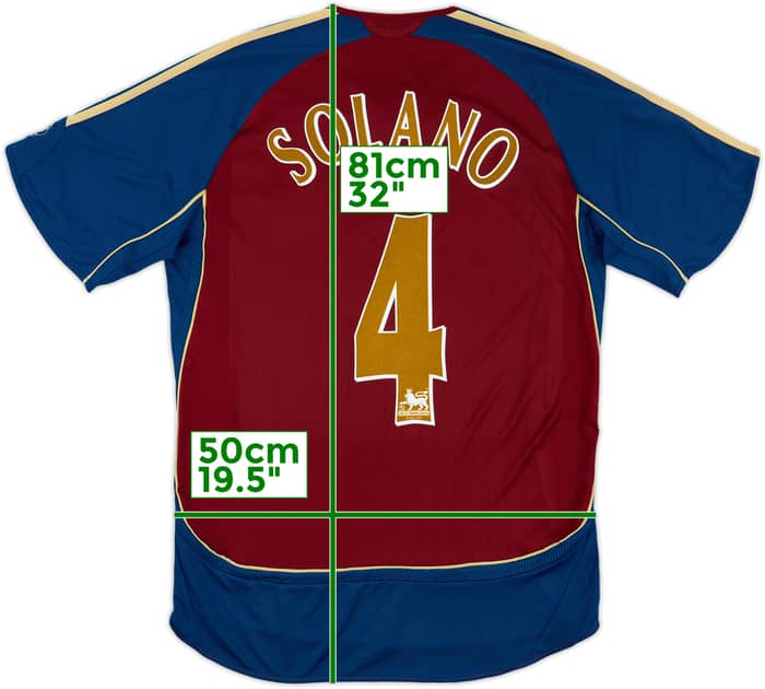 2006-07 Newcastle Away Shirt Solano #4 - 7/10 - (M)
