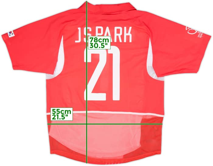 2002-03 South Korea Player Issue Home Shirt J.S.Park #21 - 9/10 - (L)