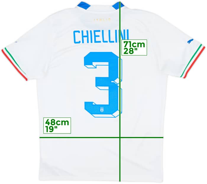 2022-23 Italy Away Shirt Chiellini #3 - 10/10 - (M)