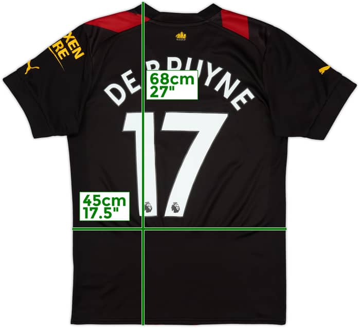 2022-23 Manchester City Away Shirt De Bruyne #17 - 8/10 - (S)